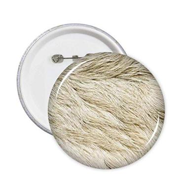 Imagem de Broche de textura de pele de pena lisa prata cinza emblema acessório decoração 5 peças