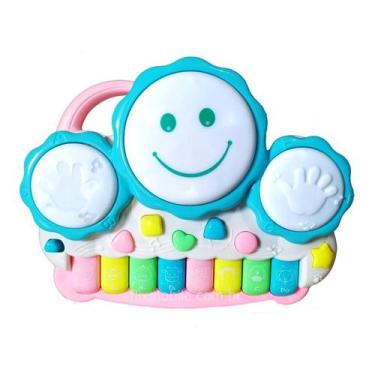 Pianinho Educativo Baby com Jogos e Sons dos Bichos Amarelo com Alça - DM  Toys - Piano / Teclado de Brinquedo - Magazine Luiza