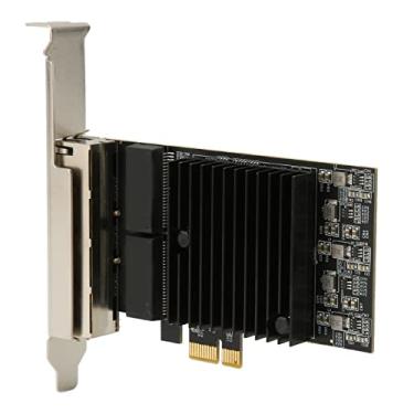 Imagem de Placa de Rede PCIE, 10 100 1000 Mbps PCIE X1 Placa de Rede 4 Vias para Computador