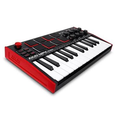 Imagem de AKAI Professional MPK Mini MK3 - Controlador de teclado MIDI USB de 25 teclas com 8 pads de bateria retroiluminados, 8 botões giratórios e software de produção musical incluído