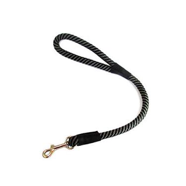 Imagem de Guia Roliça Rajada Cinza com Mosquetão Santa Fé Pet 1,6cm x 100cm