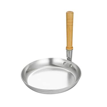 Imagem de Bothyi Frigideira em pé dispositivos de cabo de madeira utensílios de mesa frigideira estilo japonês panelas para bife cozinha presunto panqueca omelete ovo, A 19cm