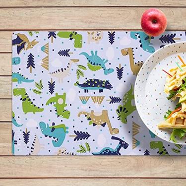 Imagem de 4 Jogo Americano Dinossauro Infantil Impermeável Pvc