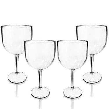 Imagem de 4 Taças Para Gin Tônica Acrílico Transparente 550ml Copo Gin