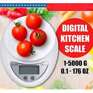 Imagem de Cozinha Cozinhando Comida Balança Digital Peso em Libras, Gramas, Onças e Kg