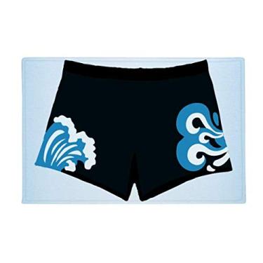 Imagem de DIYthinker Black Trunks Spray Ilustração Padrão Tapete Tapete Antiderrapante para Porta de Banheiro