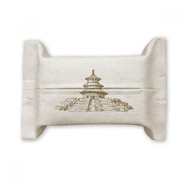 Imagem de China Temple of Heaven Caderno de papel para lenços faciais, bolsa de linho de algodão