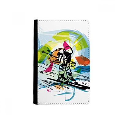 Imagem de Bolsa carteira Notecase Burse com ilustração de esqui e passaporte para esportes de inverno