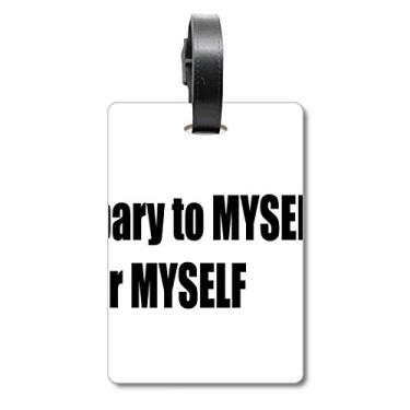 Imagem de Pray To Myself For Myself Mala Etiqueta para Bagagem Cartão de Bagagem Scutcheon Etiqueta