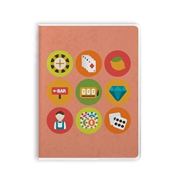 Imagem de Caderno de ilustração de elementos de desenho de cassino, capa de chiclete, diário de capa macia