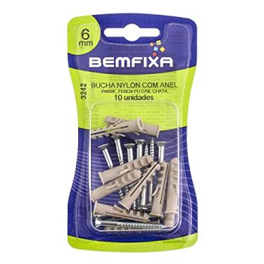 Imagem de Parafuso Fenda Phillips Cabeça Chata Com Bucha Anel Bemfixa 6 Mm