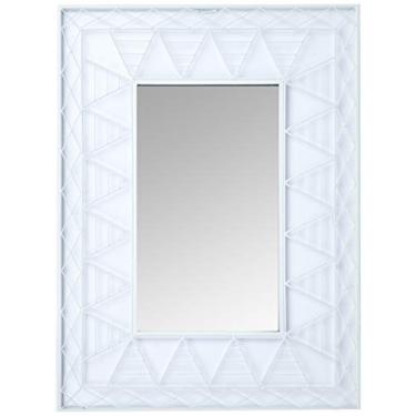 Imagem de Espelho Aramado Quadrado Adely Branco
