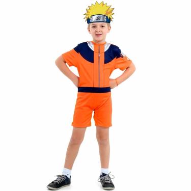 Imagem de Fantasia Naruto Infantil Curto Com Cabelo