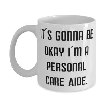 Imagem de Caneca perfeita para cuidados pessoais, 325 ml, 445 ml, It's Gonna Be Okay I'm a Personal Care Aide, Love Gifts for Coworkers, Holiday Gifts