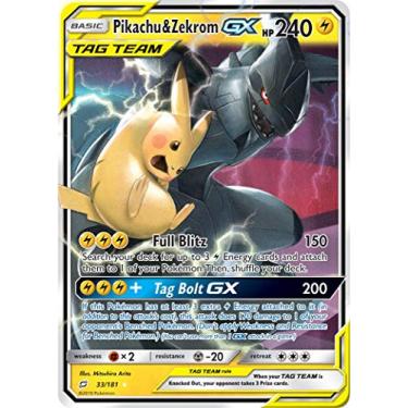 Pikachu & Zekrom GX - 184/181 - Secret Rare - Pokemon » Pokemon Singles »  Sun & Moon: Team Up - Blue Ox Games