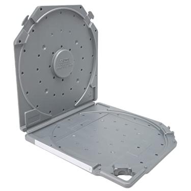 Imagem de Caixas de armazenamento de fita carretel para carretel, caixa de armazenamento de carretel de fita vazia de 25 cm para carretel de fita vazia universal de 25 cm, caixa de fita de som de bobina aberta de proteção total para fitas de som (cinza)