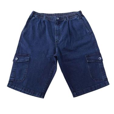Imagem de Bermuda Masculina Jeans Confort Elastico Bolso Cargo Plus Size 50 Ao 56 Jamer