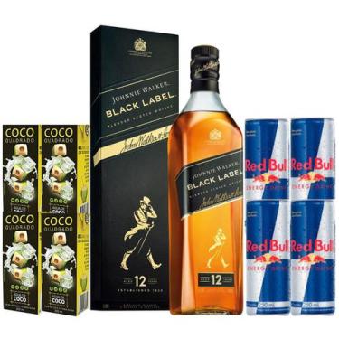Imagem de Combo Whisky Black Label 1L + 4 Red Bull + 4 Água De Coco - Johnnie Wa