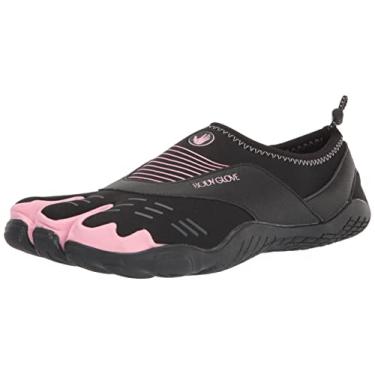 Imagem de Body Glove Tênis de corrida feminino Cinch Trail, Preto/Rosa Prisma, 38