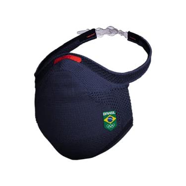 Imagem de Kit Máscara Fiber Knit Sport Cob + Filtro de Proteção + Suporte (M, AZUL MARINHO)