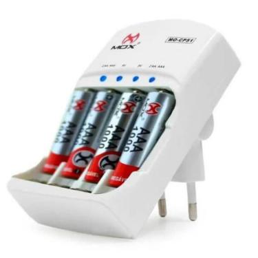Imagem de Carregador De Bateria Mox Mo-Cp52 C/4-Aaa 1000Mah ( Mox - 28 )