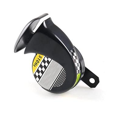 Imagem de Buzina de ar super alta à prova d'água 12V DC 130dB caracol ar motocicleta buzina sirene alta 510Hz para carro, caminhão, motocicleta, trem buzinas (cor: preto)