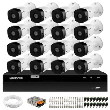 Imagem de Kit 16 Câmeras Intelbras VHL 1120 Bullet HDCVI Lite HD 720p, Lente 3.6mm, Visão Noturna 20m, IP66 + DVR Intelbras MHDX 1216 Full HD 16 Canais