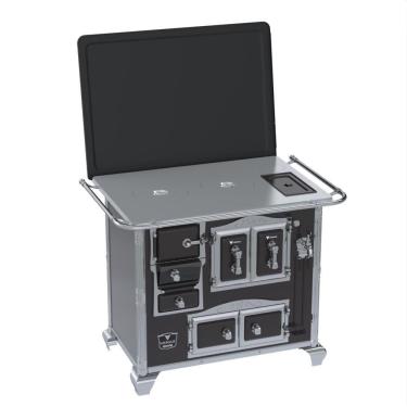 Imagem de Fogao a Lenha Venax n 2 Imperador Chapa de Aluminio Preto