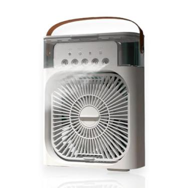 Imagem de Ventilador Portátil De Mesa Silencioso 3 Velocidades, Umidificador, Climatizador LED - 5V (Branco)