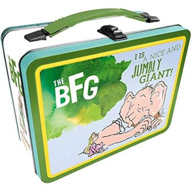 Imagem de AQUARIUS Dahl- The BFG Fun Box - Caixa de armazenamento resistente de lata com alça de plástico e capa frontal em relevo - Mercadoria oficialmente licenciada por Roald Dahl e presente colecionável