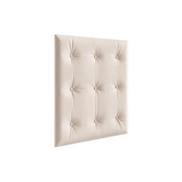 Imagem de Multiuso de Quarto Bebê Kit Capitonê Courano p/ Berço Retrô Bege - Peroba