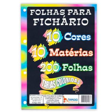 Imagem de Bloco Para Fichário 200 Folhas 10 Cores - Tamoio