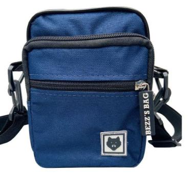 Imagem de Shoulder Bag Bolsa Bezzbag Transversal Moda Unisexx Pochete Azul - Bez