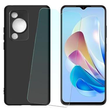 Imagem de NEOYUKL Capa para celular Huawei Enjoy 70 (6,7 polegadas), protetor de tela Huawei Enjoy 70 [1 unidade], capa preta para Huawei Enjoy 70
