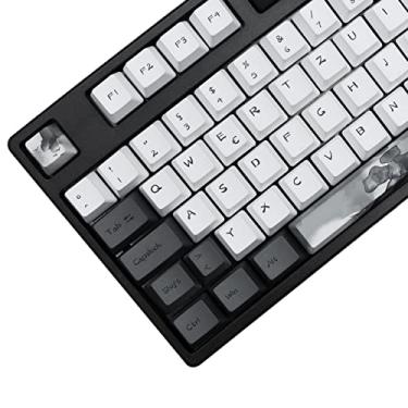 Imagem de MOLGRIA Ink Lotus Keycaps, conjunto de 140 teclas personalizadas para teclado de jogos, PBT OEM Profile Dye Sublimation Keycaps Deutscher ANSI/ISO Layout para teclado alemão