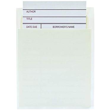 Imagem de Jot & Mark – Kit de suporte de bolso e cartão de biblioteca | para organizar catálogos, bibliotecas e checkouts, conjunto de 100 cada