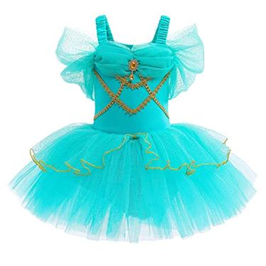 Imagem de REXREII Vestido de tutu de princesa bailarina para meninas, Rapunzel Sofia, Branca de Neve Frozen Elsa, fantasia de Halloween, Jasmine 002, 18-24 Months