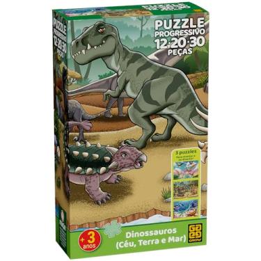 Imagem de QUEBRA CABEÇA PPROG DINOSSAUROS CÉU, TERRA E MAR