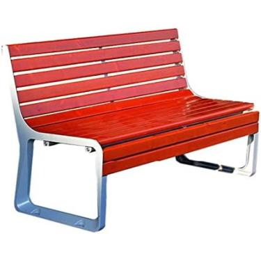 Imagem de Bancos exteriores do pátio do banco do jardim de 2-3 lugares, bancos de parque de madeira anticorrosivos, 150cm, com encosto