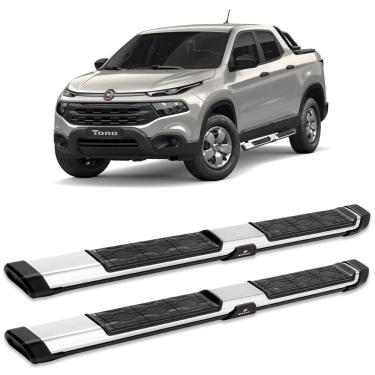 Imagem de Estribo Fiat Toro 2016 a 2023 Alumínio Cromado Keko My Road
