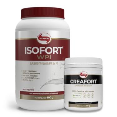 Imagem de Kit - Isofort 900g + Creafort creapure 300g Vitafor (900g, neutro)