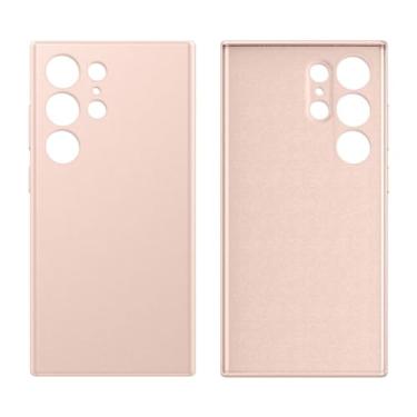 Imagem de Capa de telefone de couro PU para Samsung Galaxy S 24 S24 Ultra S24 Plus S24Ultra 360 Proteção total Capa traseira de cor sólida, rosa, para Galaxy S24