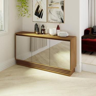 Imagem de Aparador Buffet 3 Portas 1 Gav Com Espelho Cr50004 Natural