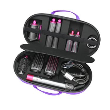 Imagem de RLSOCO Estojo rígido para Dyson Airwrap Complete Long/Complete Styler HS08 HS05 HS01 - Cabe 4pcs Long Barrels ou Short Barrels - Violeta (somente o estojo, o modelador de cabelo não está incluído)