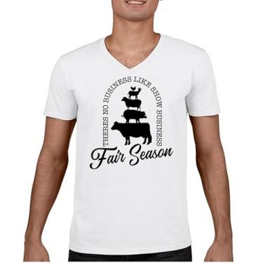 Imagem de Camiseta Fair Season gola V There is No Business Like Show Business Agriculture Country Farm Life Farmer Pride, Branco, G