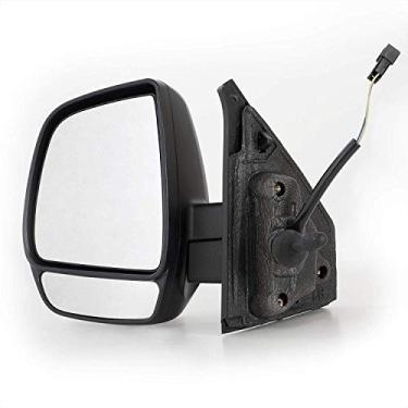 Imagem de Manual de ajuste manual do espelho da porta do lado esquerdo do motorista e sem vidro aquecido com luz de seta e sensor de temperatura texturizado capa traseira para Ram Promaster City 2010 a 2023