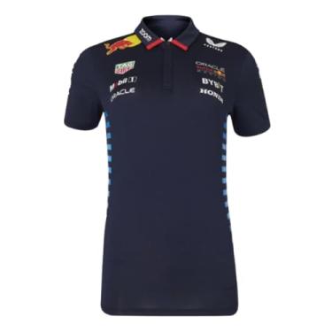 Imagem de Camiseta polo feminina Red Bull Racing F1 edição especial 2024 equipe de corrida da América, Azul marino, P