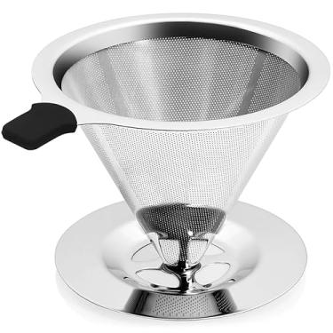 Imagem de Coador Filtro de Café Inox 102 Reutilizável - Peneira de Aço Sem Papel, Ecológico e Durável