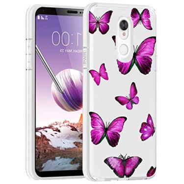 Imagem de Vokuha Capa para LG Stylo 4 / LG Stylo 4 Plus/LG Q Stylus para meninas e mulheres, capa protetora para telefone traseira de borracha TPU macia e flexível para LG Stylo 4 Plus (borboleta)