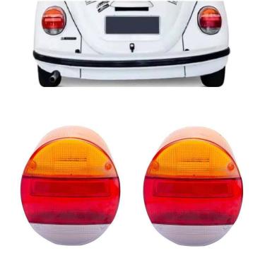 Imagem de Par Lente Traseira Fusca Fafá 1979/86 Itamar 1993/96 Âmbar